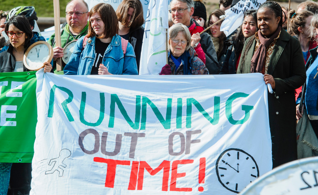 Running out of Time Climate Rally at the Scottish Parliament April 2019